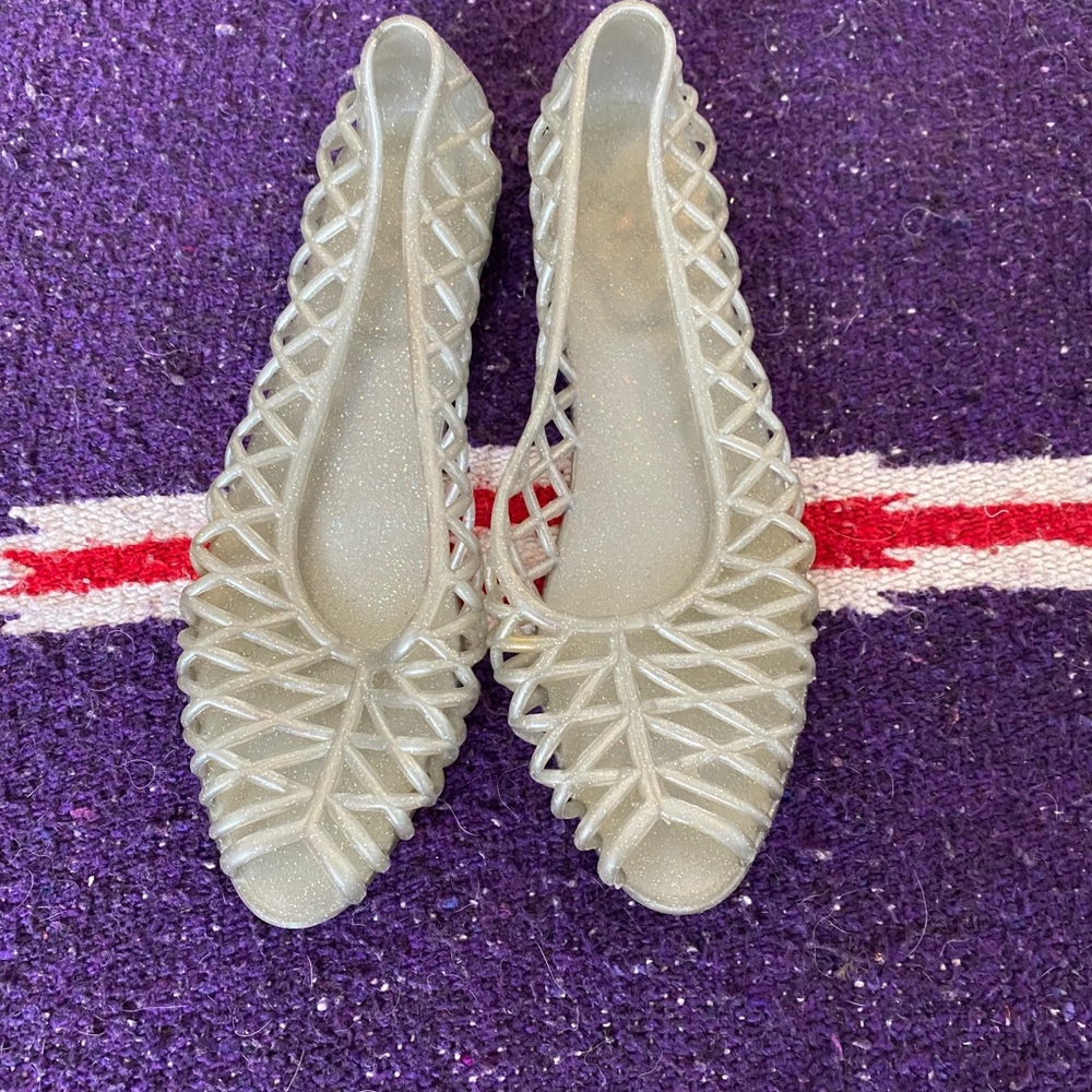 American Apparel lattice jelly sandals